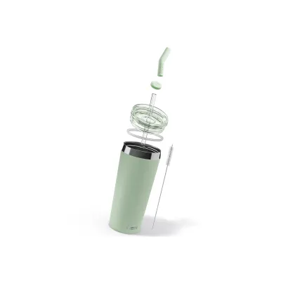 SIGG Thermobecher Helia 6015.70 | Kaffeebecher to go 0,6l | doppelwandig isoliert | Edelstahl | BPA-frei | Milky Green