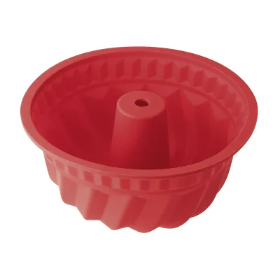Dr. Oetker Silikon-Gugelhupfform 22 cm | Backform | Platinsilikon | Antihaft | Spülmaschinengeeignet | Rot
