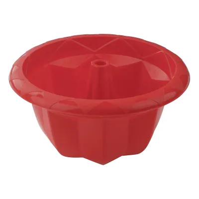 Dr. Oetker Silikon-Gugelhupfform Flexxibel Love 1249 | Mini-Backform Ø18cm | Platinsilikon | Rot