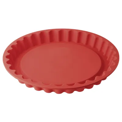 Dr. Oetker Silikon-Obstkuchenform 1253 Flexxible Love | Ø 28 cm | Platinsilikon | Antihaft | Spülmaschinengeeignet | Rot