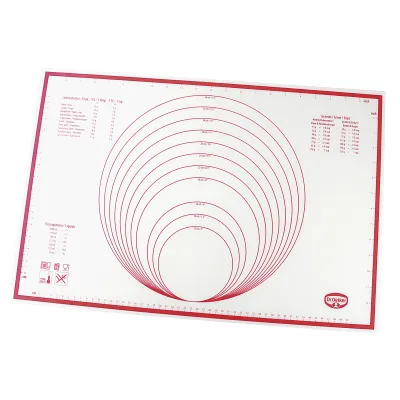 Dr. Oetker Backmatte 1923 | Silikon Ausrollmatte 60x40cm, glasfaserverstärkt, rutschfest, spülmaschinenfest