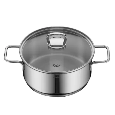 Silit Topf-Set Alicante 2109302605 | 5-teiliges Kochgeschirr Set | Edelstahl 18/10 | Induktion | Glasdeckel