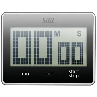 Silit Kurzzeitmesser Attimo 2141288619 | Digitaler Küchentimer | Touch-Bedienung | Magnetisch | XL-Anzeige | Schwarz