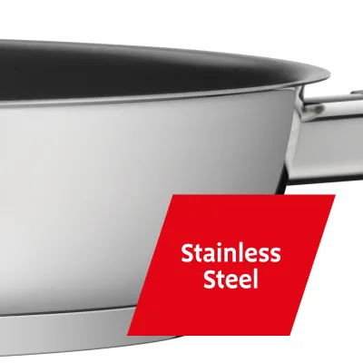 Silit Bratpfannen-Set Domus 2-teilig | 24 cm & 28 cm | Edelstahl 18/10 | Antihaft | Induktion | Silber