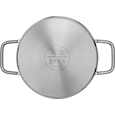 Silit Bratentopf Extra Cook 20 cm 2101306306 | Edelstahl 18/10 | Glasdeckel | Induktion geeignet | Messskala | edelstahl