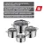 Bild: Silit Kochgeschirr-Set Extra Cook 2109306368 | 4-teilig | Edelstahl 18/10 | Induktion | Glasdeckel | Messskala | Silber