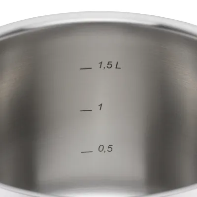 Silit Kochtopf Extra Cook 16 cm | Edelstahl 18/10 | Glasdeckel | Induktion | Messskala | spülmaschinenfest