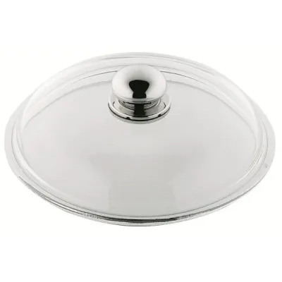 Silit Glasdeckel 24 cm | 2151092254 | Edelstahlgriff | spülmaschinengeeignet | backofengeeignet | transparent