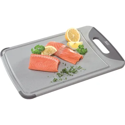 Silit Schneidebrett 21.4223.5347 | antibakteriell Kunststoff | 38x25cm | Saftrille | rutschfest | spülmaschinenfest