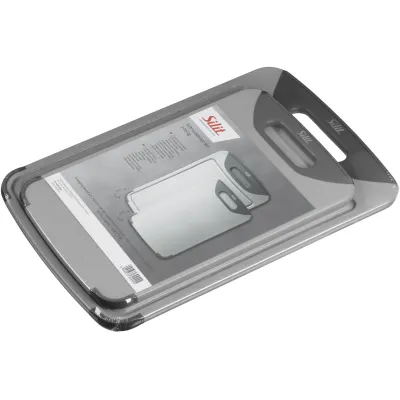 Silit Schneidebrett-Set 2-teilig 2142304555 | Kunststoff | rutschfest | Saftrille | spülmaschinengeeignet | grau