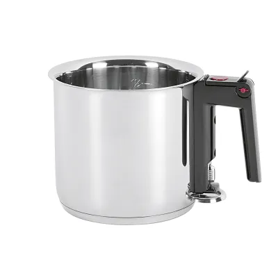 ELO Simmertopf 99414 | 16 cm | 1,5 l Edelstahl | mit Sichtfenster | Induktion geeignet | extra starker Boden | silber