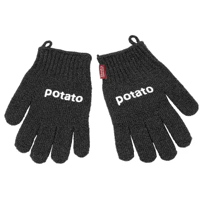 SKRUBA Reinigungshandschuh Kartoffel schwarz, Kartoffelhandschuh