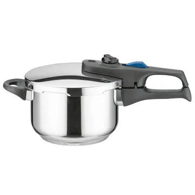 ELO Schnellkochtopf Praktika Plus XS 99388 | 2,7 Liter | Edelstahl | Ø18 cm | Induktion geeignet | silberfarben