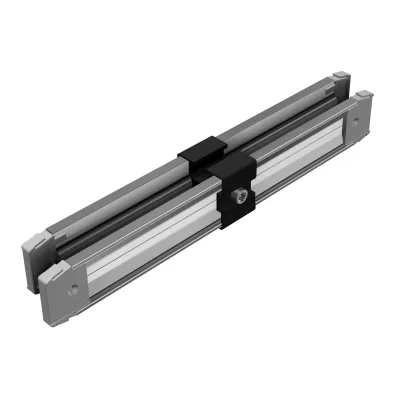 SL Rack Innenverbinder mit Träger 86140-02 | Modultragprofil Verbinder Rail 40 | Aluminium | schwarz eloxiert