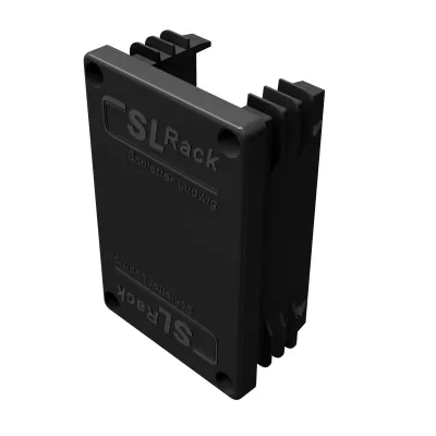 SL Rack Kunststoff-Endkappe RAIL 60 94660-05 | Endkappe Tragschiene 40x60 mm | Entwässerungsöffnungen | schwarz