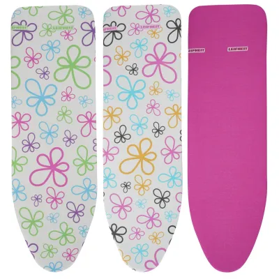 Leifheit Bügeltischbezug | Cotton Classic | Universal 140x45 cm | Schnurzug | 3 mm Schaumstoff | Baumwolle