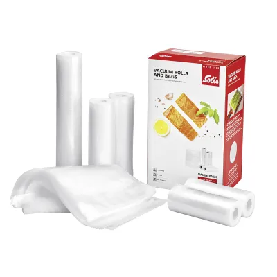 Solis Vakuumierbeutel & Folie 922.65 | Value Pack 55-tlg | BPA-frei | 20x30 cm | mikrowellengeeignet