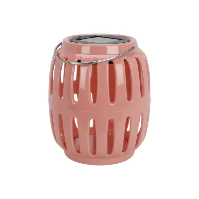 Solar Laterne LED warmweiß | Solar-Panel | Akku enthalten | Polypropylen | 13,5x15,8cm | farbig sortiert