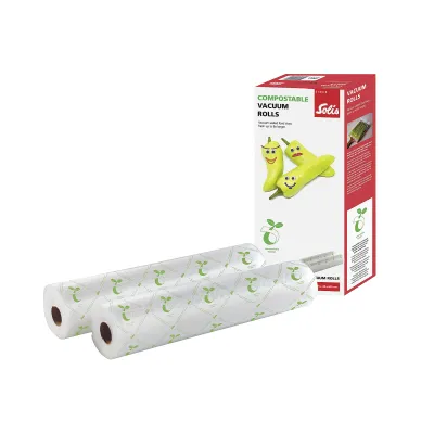 Solis Vakuumierbeutel 92310 | kompostierbar & BPA-frei | 20x30 cm | 50 Stück | lebensmittelecht | wiederverwendbar