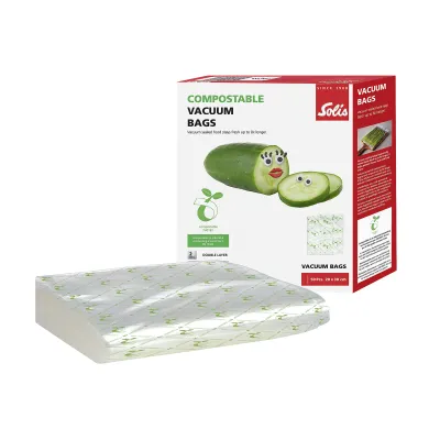 Solis Vakuumierrollen 92252 | Eco Vakuumierfolie kompostierbar | 2 Rollen 30x600 cm | BPA-frei | Sous Vide | transparent