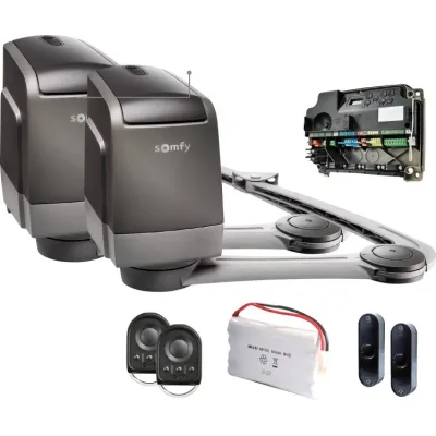 SOMFY Drehtorantrieb Axovia 3S io 1216596 | 2-flügelig | Funksteuerung | Smart Home | max. 2m/200kg | Komfort-Set
