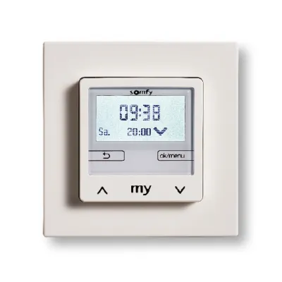 Somfy Zeitschaltuhr Chronis Smoove Uno S Pure White 1805283 | Rollladensteuerung | Unterputz | 230V | Timer | weiß