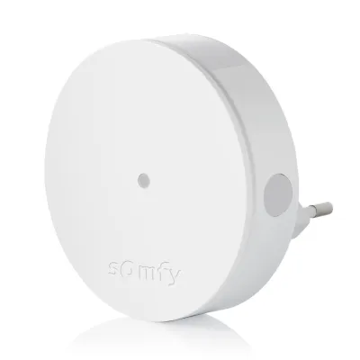 Somfy Funk-Repeater 2401495 | Radio Extender für Somfy Protect System | Reichweitenverstärker | 230V | 6h Backup | Weiß