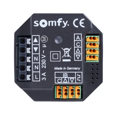 Somfy Jalousiesteuerung Unterputz 1860328 | animeo IB+ 1 AC MoCo IWM | 230V | für Rollladen & Jalousien | IP20
