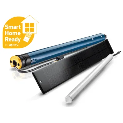 SOMFY Solarkit Funk-Rollladenantrieb 1241946 | Oximo 40 WireFree io | 38mm Ø | 3Nm | Solar-Akku | Hinderniserkennung
