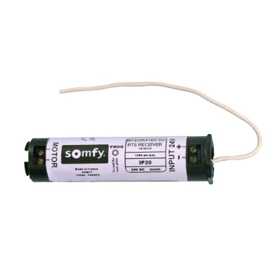 Somfy Funkempfänger 1870140 | 24V DC RTS | für Jalousie & Rollladen | Smart Home | 433,42 MHz | schwarz