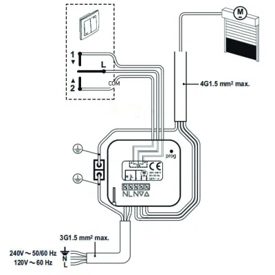 Somfy Unterputz-Funkempfänger RTS 1811244 | Rollladen Steuerung | für Schalterdose ab 50mm | 433,42 MHz | weiß