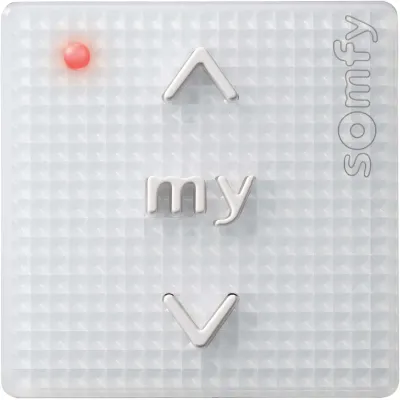 Somfy Funk-Wandsender Smoove Origin RTS 1810880 | 1-Kanal | 433,42 MHz | Aufputz | inkl. Rahmen | Weiß