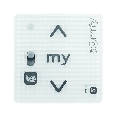Somfy Funkwandsender Smoove RS100 IN io Pure Shine 1811318 | 1-Kanal | Touch-Bedienung | Geschwindigkeitswahl | Weiß