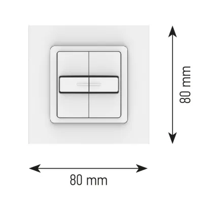 SOMFY Doppelwippschalter Smoove Duo VB IN 1800538 | Rollladen- & Markisensteuerung | UP | 2-polig | 50x50 mm | Weiß