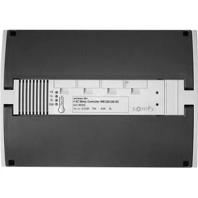 SOMFY Motorcontroller animeo IB+ 1860087 | Jalousie-Aktor Aufputz | 4x24V DC | integriertes Netzteil 230V | grau | 15W