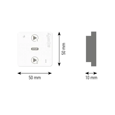 Somfy Funk-Wandsender TaHoma Szenario Player 1824035 | Smoove Design | 868 MHz | 15 m | IP30 | Batterie | Weiß