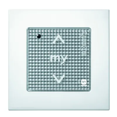SOMFY Funkwandsender Smoove 1 io 1811007 | Funktaster AP | 3 Tasten | io-Antriebe | 433,42 MHz | Silver Shine