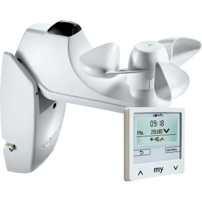 Somfy Soliris Smoove IB+ 1818319 Zentralsteuergerät | Jalousiesteuerung | Wind- & Sonnensensor | Weiß