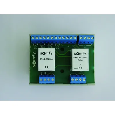 Somfy Trennrelais TR4-DRM-230 für 4 Antriebe | Hutschiene | 230V 4,5A | Jalousie & Rollladenmotoren