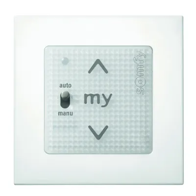 Somfy Funkmotorsteuergerät Smoove Uno A/M io 1811405 | Wandsender | Unterputz | Hausautomatisierung | weiß
