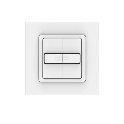 SOMFY Zweifach-Rollladenschalter Smoove Duo 1800506 | UP-Unterputz | 2-polig | für Rollläden & Markisen | Rahmen | weiß