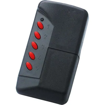 SOMMER Funkhandsender 4004V001 | 5-Befehl | 40,685 MHz FM | 50m Reichweite | selbstlernend | Anthrazit | 110x60x27 mm