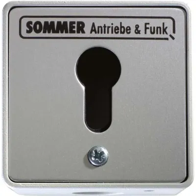 SOMMER Schlüsseltaster S12760-00001 Aufputz | 1 Kontakt | mechanisch | IP54 | ohne Zylinder | Kunststoff | beige