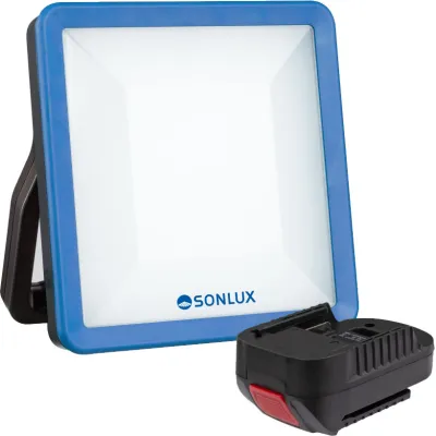 SONLUX Akku-Arbeitsleuchte GLADIATOR SL I | LED Baustellenleuchte für BOSCH B18V | 5000K | 29W | schwarz