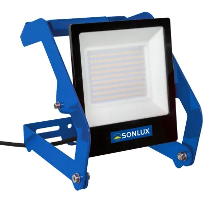SONLUX LED-Arbeitsleuchte AKIRUS 70-2200-0006 | 30W | 5000lm | IP65 | 3m Kabel | Baustellenstrahler blau