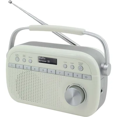 Soundmaster Uhrenradio DAB280BE | Digitalradio DAB+ UKW RDS | 2 Weckzeiten | 40 Senderspeicher | weiß
