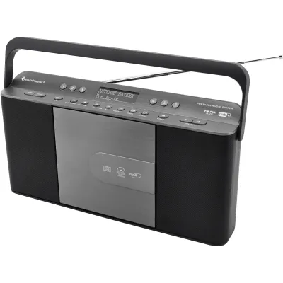 Soundmaster Kofferradio RCD1870SW | DAB+ Digitalradio | CD-Player | USB | Stereo | Wecker | Aux-In | schwarz