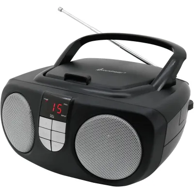 Soundmaster CD-Boombox SCD1400SW | Radio-Recorder | UKW Radio | CD, CD-R/RW | AUX-In | Netz- & Batteriebetrieb | schwarz