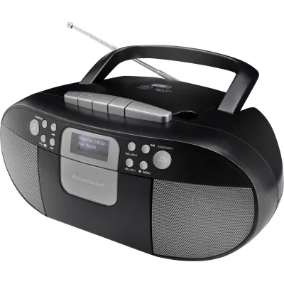 Soundmaster Boombox SCD7800SW | DAB+ Radio | CD-Player | USB | Kassette | MP3 | 60 Sender | Hörbuchfunktion | schwarz
