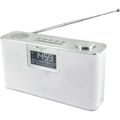 Soundmaster DAB-Radio DAB700WE | DAB+ UKW RDS Radio | Bluetooth | USB & MicroSD MP3 | Weckfunktion | Weiß